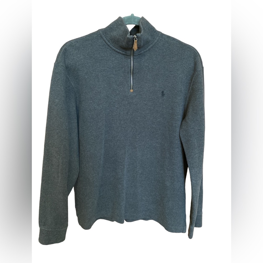 Men’s 1/4 Zip Sweater, Like New - Sz M Ralph Lauren Polo